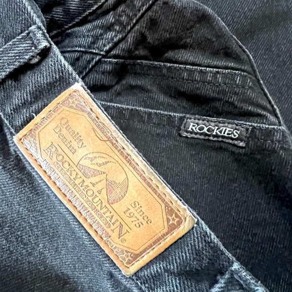 #23 Vintage Rocky Mountain Bareback Rodeo Rider Cowgirl  
Black Denim Jeans - Picture 9 of 12